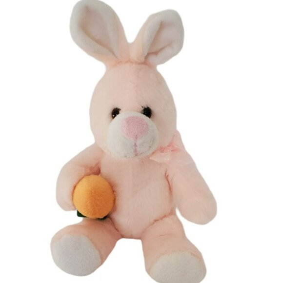 Easter Bunny Rabbit Plush Carrot Soft Stuffed Animal Toy Gift Basket Baby Pink - Picture 4 of 8